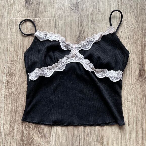 Shein women’s black sexy lace detailing tank top Size XS - Picture 1 of 5
